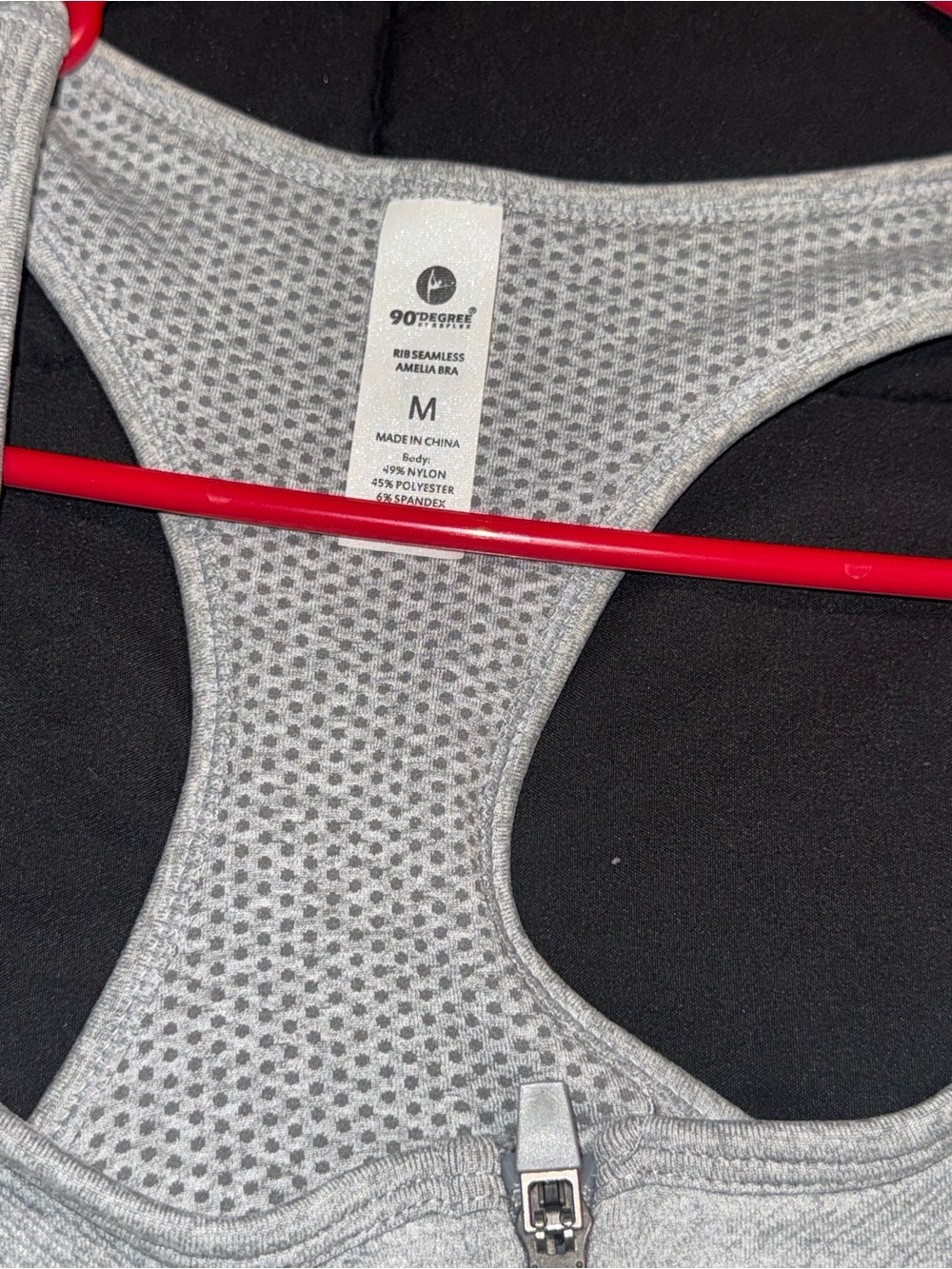 90 Degree By Reflex Gray Seamless Racerback Undershirt